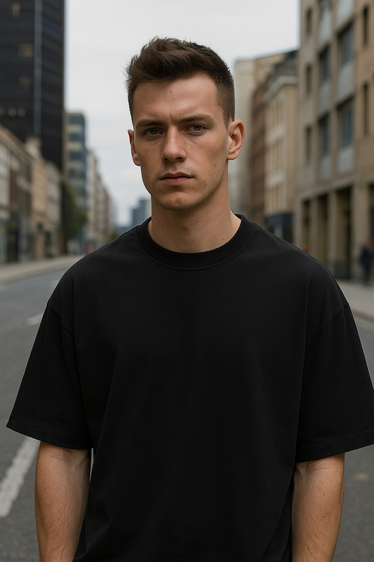 black and white oversized t-shirt